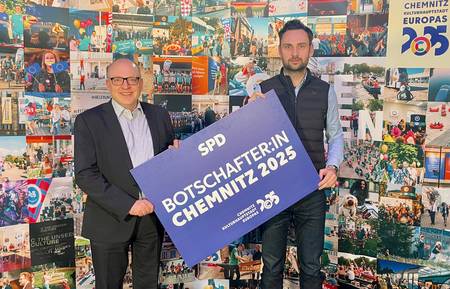 Oberbürgermeister Sven Schulze und Nordsachsens Beigeordneter Jens Kabisch