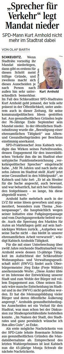 Leipziger Volkszeitung (LVZ), 14.10.2016